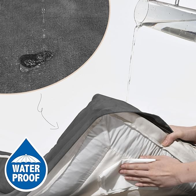 Comfort Expression Large Dog Beds Waterproof Orthopedic Foam Dog Sofa Beds Comfy Pet Bed with Washable Removable Cover & Non-Slip Bottom(Large,Dark Grey)