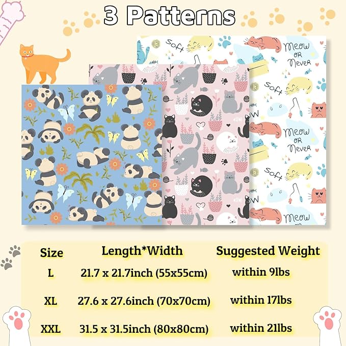 31.5" Cat Wrap for Grooming-Premium Cat Grooming Wrap Cat Restraint for Nail Clipping, Self-Adherent Soft Cat Blanket to Wrap Cat Anti-Scratch Anti-Escape Grooming Bag (White, XXL)