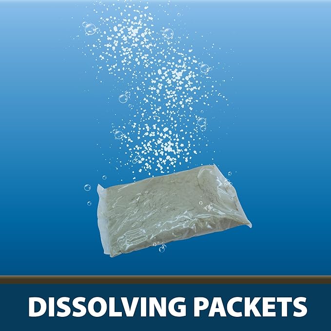 Airmax PondClear Packets, Beneficial Bacteria & Enzyme Clarifier Treatment with Ecoboost PRx, Clear & Clean Pond & Lake Water, Safe for Fish, 96 Count