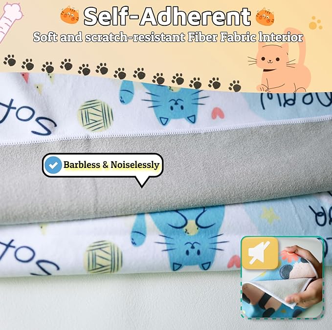 27.6" Cat Wrap for Grooming-Premium Cat Grooming Wrap Cat Restraint for Nail Clipping, Self-Adherent Soft Cat Blanket to Wrap Cat Anti-Scratch Anti-Escape Grooming Bag (White, XL(Within 17lbs))-