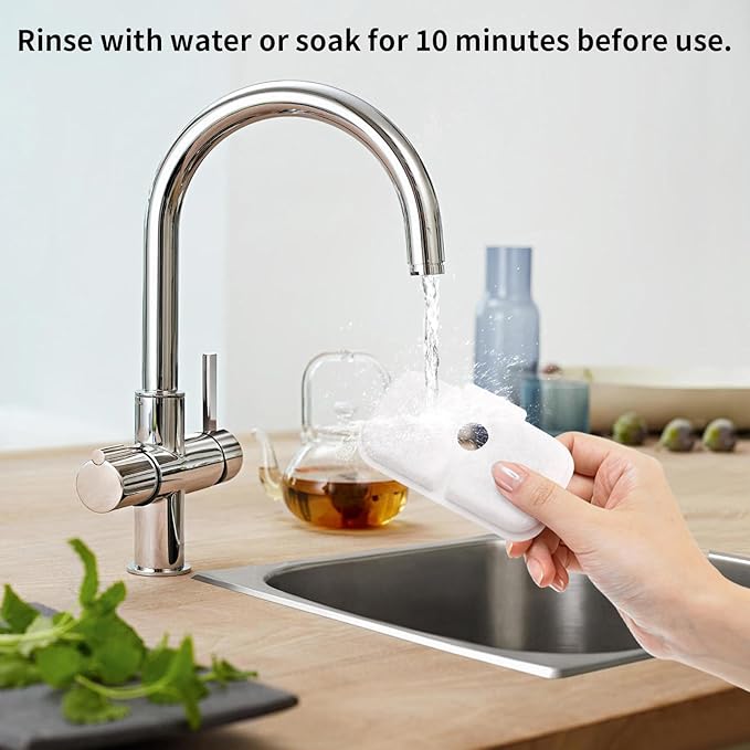 Cat Water Fountain Filter, 16 Pack Cat Fountain Filter Replacement with 16 Sponges Compatible With PETLIBRO® Dockstream Tomxcute Cat Water Fountain PLWF005 / PLWF105 / PLWF115 / PLWF305