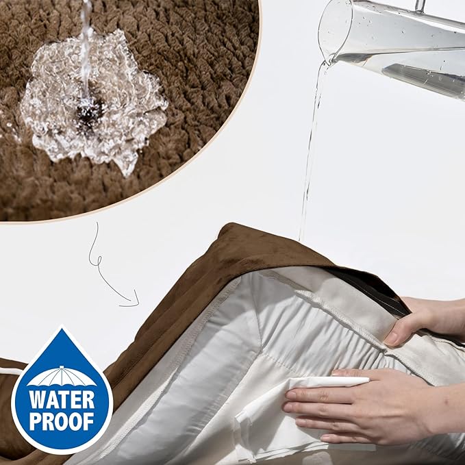 Comfort Expression Medium Dog Beds Waterproof Orthopedic Foam Dog Sofa Beds for Medium Large Dogs Comfy Pet Bed with Washable Removable Cover & Non-Slip Bottom(Medium,Chocolate Brown)