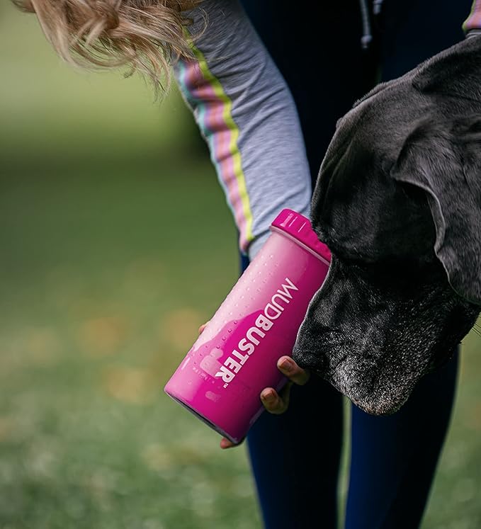 Dexas MudBuster Portable Large Dog Paw Cleaner, Fuchsia - Premium Pet Supplies and Accessories