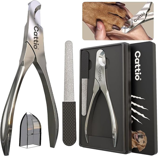 Dog Nail Clippers - All Steel Material, Built-in Spring,Heavy Duty Dog Nail Trimmer Full Metal Razor Sharp Professional for All Dogs Cats with Thick Toena,Dog Nail Trimmers