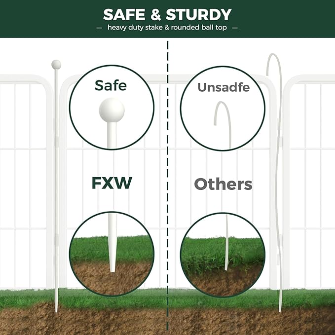 FXW Rollick Unleashed Dog Playpen for Indoor, Yard, RV Camping, 32 inch 24 Panels for Small and Medium Dogs, White│Patented