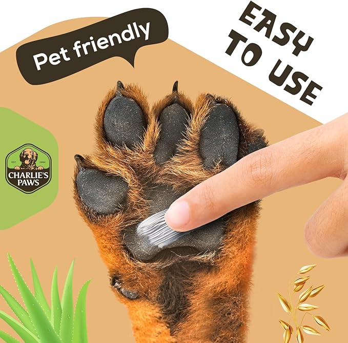 CHARLIE'S PAWS Paw Balm for Dog and Cat Paw Pad Balm Dog Nose Balm Cat Butter Paw Moisturizer Protect Dry Cracked Paw Foot Paw Elbows with 100% Natural Oil 3.5 Oz (2 Pack Aloe & Oats)