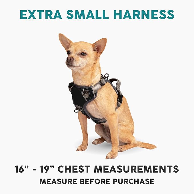 Embark Adventure Dog Harness, No-Pull Reflective Trim Dog Harness for Small, Medium & Large Dogs - Military Grade Nylon, 2 Leash Clips & Gel Lined Handle. Soft & Padded Puppy Dog Vest for Any Breed