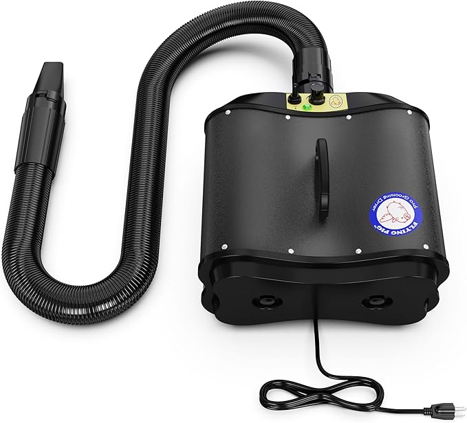 Flying Pig Double Motor High Performance Dog Pet Grooming Dryer (Black)