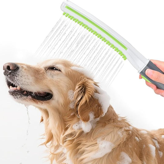 Dog Shower Attachment, Pet Shower Head for Fast and Easy Bathing and Cleaning, Dog Shower Wand With Metal T-Diverter, 8-Foot Hose T-Diverter Adapter For Indoor and Outdoor