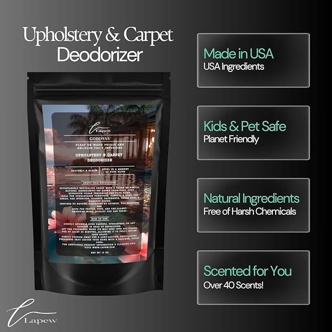 Goddess Carpet Freshener Powder: Powerful Odor Eliminator for Home, Upholstery Deodorizer, Carpet Deodorizer, Pet Urine, Cat Litter Box - Sweet Grace Fragrance