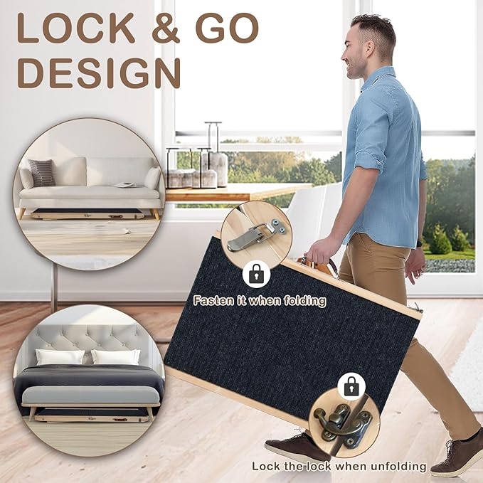 Foldable Dog Ramp for Bed, 4 Adjustable Portable Pet Ramps, 40" Long Pet Ramp for Small Dogs, for High Beds, Dog Step for Large Dogs Stairs for Car, Couch