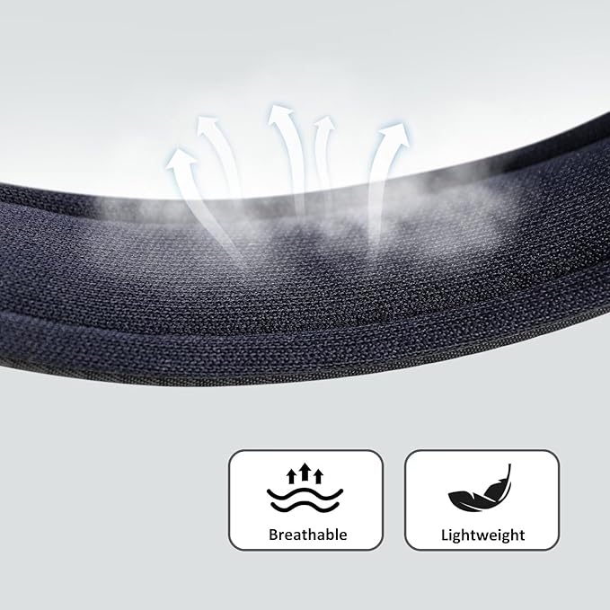 Didog Soft Padded Dog Collars for Medium Dogs, Lightweight and Breathable Dog Collar with Metal Buckle, Black, L