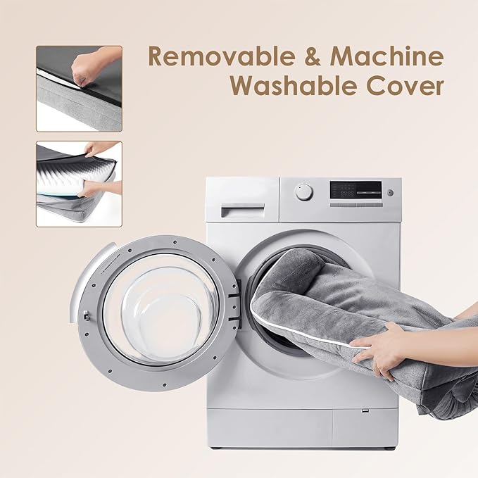 EHEYCIGA Orthopedic Dog Beds for Extra Large Dogs, Waterproof Memory Foam XXL Pet Bed with Sides, Non-Slip Bottom and Egg-Crate Foam Big Dog Couch Bed with Washable Removable Cover, Grey