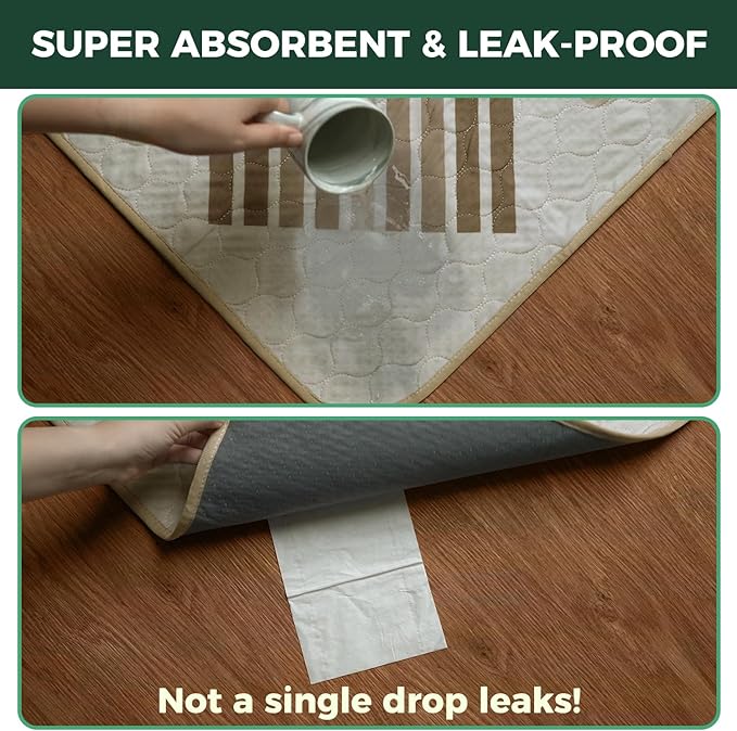 FXW Washable Pee Pads for Dogs, Puppy Pads with Super Absorbent, Specifically Designed for FXW Rollick/Homeplus 32 inch 8 Panels Dog Playpen, 71" Square, Khaki Geometric, 1 Pack