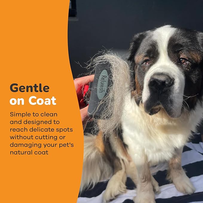 Deshedding Dog Brush for Long Hair (Small,Pink) – Gentle Deshedding tool for Dogs & Cats – Reduces shedding, without damaging topcoat. Removes Loose Fur & Dead Undercoat.