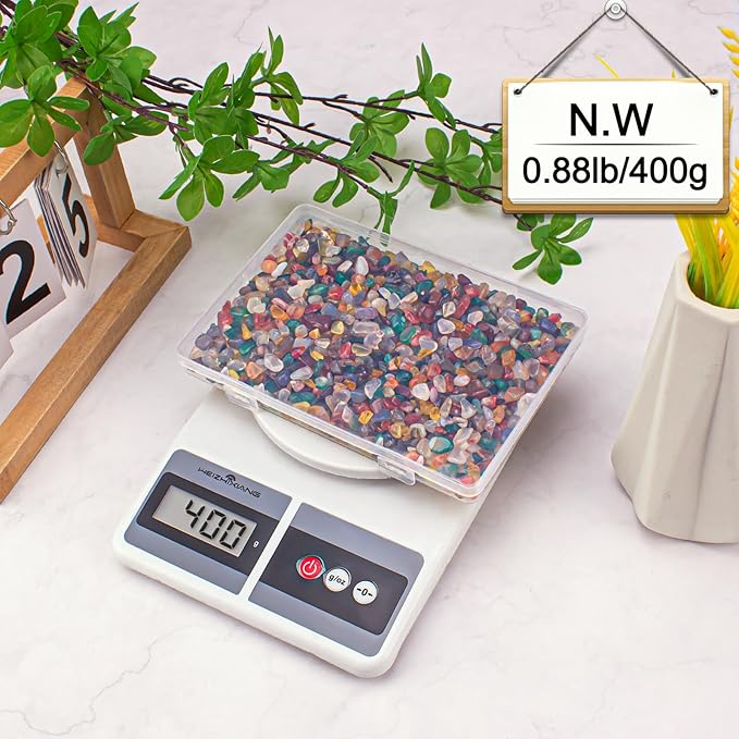 Colorful Agate Crushed Stone Crystal Chips Bulk Irregular Shaped Aquarium Decor Rocks Gravel Pebbles Stones Polished Tumbled for Crafts|Fish Turtle Tank|Home Decoration - 0.88 Lbs