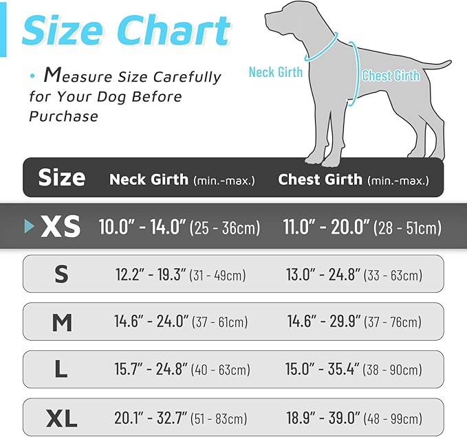 Eagloo Small Dog Harness No Pull, Service Vest with Reflective Strips and Control Handle, Adjustable and Comfortable for Walking, No Choke Pet Harness with 2 Metal Rings, Sky Blue, XS