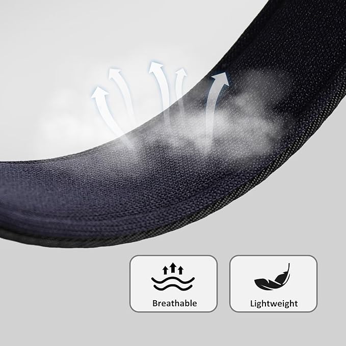 Didog Soft Padded Dog Collar for Large Dogs, Colorful and Durable Pet Collar with Quick Release Buckle, Light and Breathable for Daily Walking, Black, L