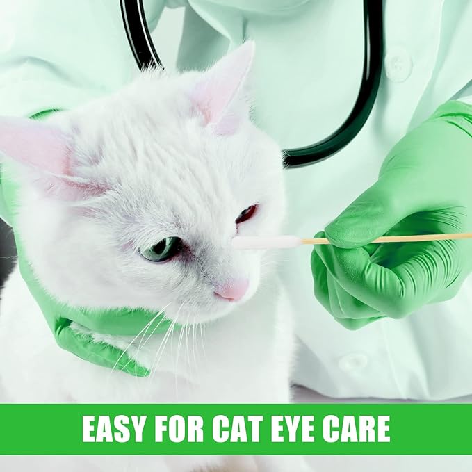 Dog Ear Cleaning Q Tips – 500 Count Cotton Swabs, 6-Inch Biodegradable Swabs for Dog Ear Care, Dog Wound Care, Safe & Eco-Friendly, Designed for Large Dogs