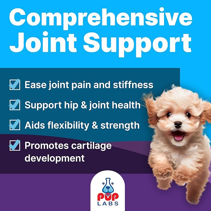 Freedom Joint Drops for Dogs with Hyaluronic Acid, MSM, Glucosamine, & Chondroitin, All Natural Liquid Joint Supplement for Dogs for Pain Relief, Mobility and Hip Support, 30 ml Dropper