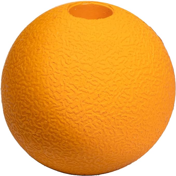 Amazon Basics Dog Toys, Interactive Fetch Rubber Balls, (Pack of 3), 2.5 inch, Blue, Orange