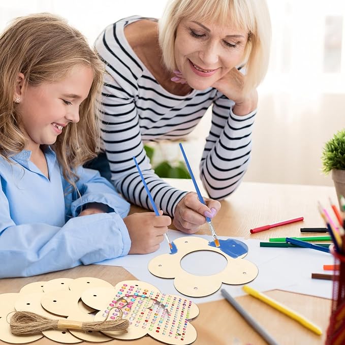 Fennoral 4 Pack Bird Feeder Kits for Kids Make Your Own Bird Feeders Wooden Art and Craft for Girls Boys Ornaments DIY to Paint Craft for Spring Garden Outdoor Decoration Summer Activities Project