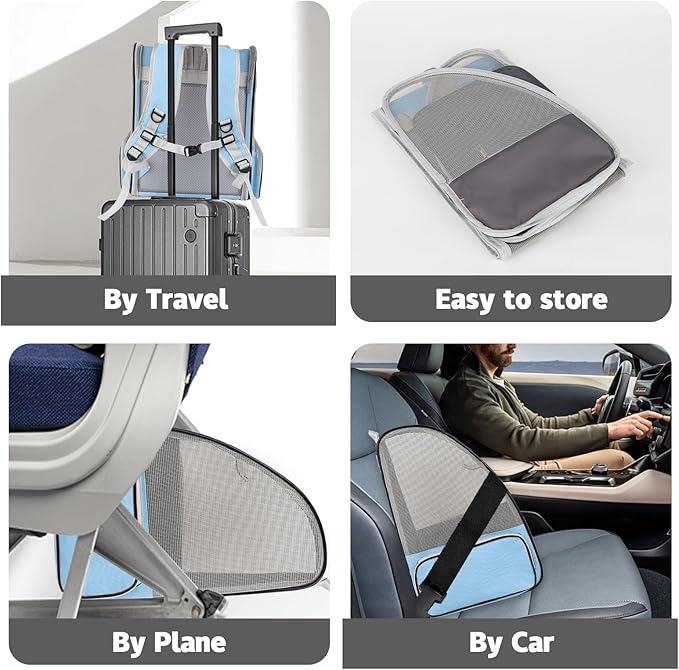 Cat Backpack Carrier,Pet Carrier Airline Approved for Small Dog Cat Puppy Kitten Bunny,Ventilated Mesh Design Animal Backpack for Hiking Camping Travel Bag (Blue)