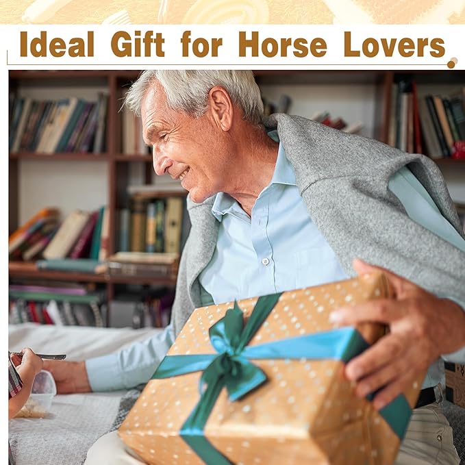 Abbylike 12 Pieces Horse Grooming Kit Racing Festival Tack Room Supplies Horse Brush Sets Equine Care Cleaning Kit Shedding Grooming Massaging Tools(Khaki)