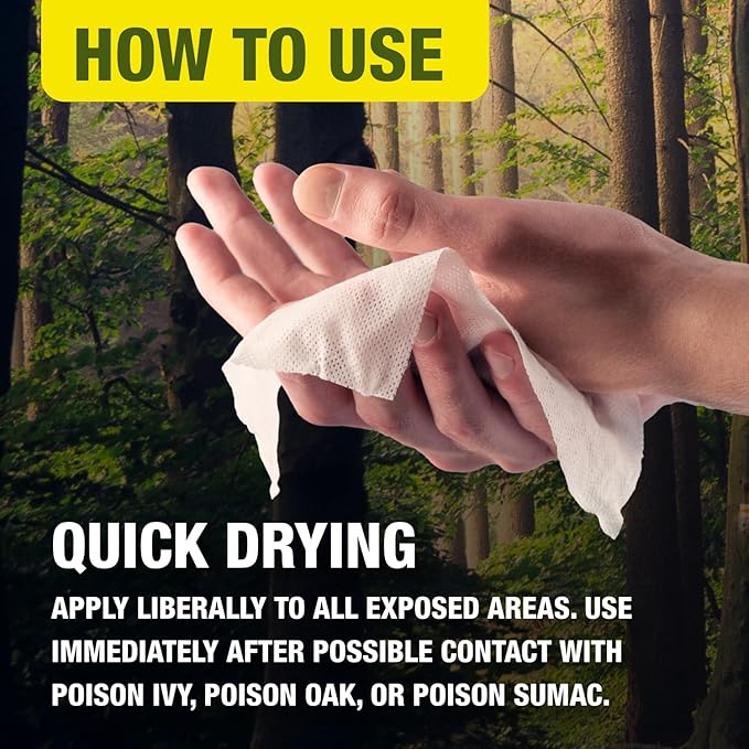 CoreTex Ivy X Post-Contact Poison Ivy Wipes with Resealable Travel Bag - Pack of 15 Single-Use Barrier Wipes to Assist in the Removal of Rashes - Also Works on Poison Oak & Sumac Oils