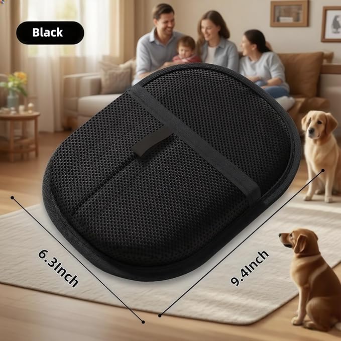 2Pcs Pet Hair Removal Gloves for Dogs and Cats, 2025 Upgraded Electrostatic Magic Hair Remover Glove,Reusable for Couch, Car Seat, Clothing, Carpet, Furniture & Bed Sheets(Black)