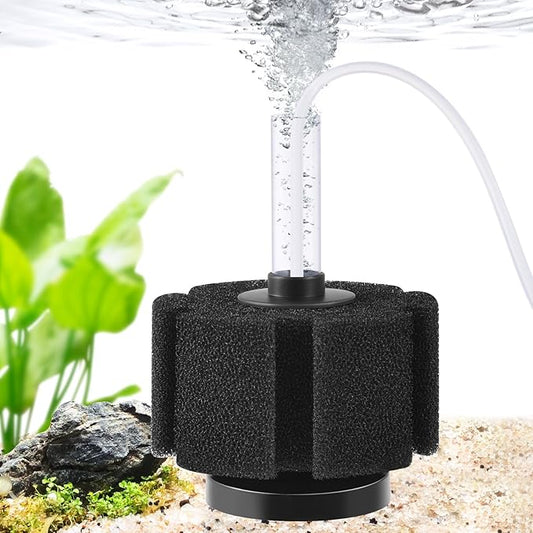 FEDOUR Aquarium Sponge Filter, Ultra Quiet Aeration Bio Sponge Filters for Breeding Fry Shrimp Betta Fish Tank, Efficient Submersible Aquarium Filter for up to 100Gallon Tank (M for up to 50gallon)