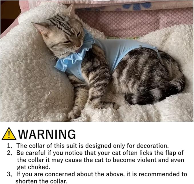 Cat Recovery Suit for Abdominal Wounds and Skin Diseases, Breathable Surgical Recovery Shirt After Surgery Wear Anti Licking Wounds,E-Collar Alternative for Cats Pet Kitten(RSC01-pink-s)