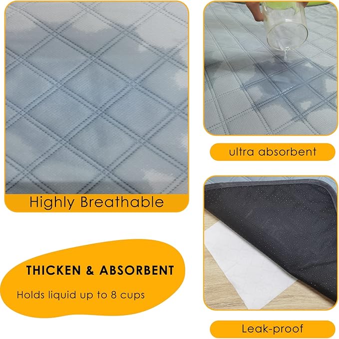 4 Pack Guinea Pig Cage Liners for C&C 2x1 Habitat Washable Guinea Pig Bedding Super Absorbent | Waterproof | Non Slip| Reusable Guinea Pig Pee Pads for Small Animals Cages-28 x 14 Inch