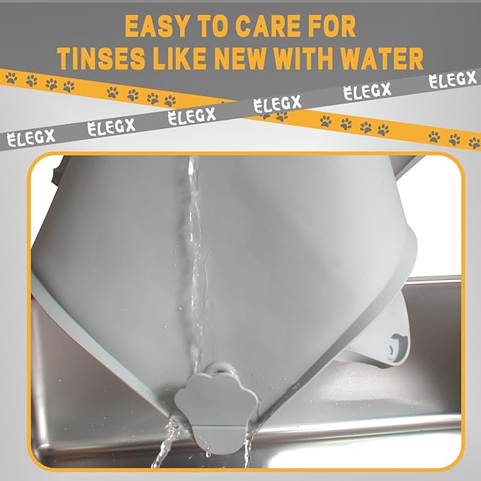 ELEGX Pee Pads Tray 30 X 36 Inches, Silicone Dog Bedpan Tray, High Edge Puppy Pad Holder Tray for Easy to Clean and Spill Free Dog Bedpan Training Pad Tray with Fixing Buckle