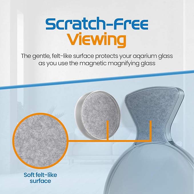 Flipper DeepSee 4" Viewer - Filter Clear Lens and Aquarium Magnetic Magnifier - Fish Tank Magnifying Glass for Coral Reef Aquarium - Magnetic Magnifying Glass Ideal for Photography - Clear