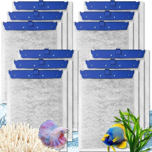 12 Pack Large Fish Tank Filter Cartridges Compatible with Tetra Whisper Bio-Bag Filters, Turtle Tank Filter Replacement for Whisper 20i, 40i / IQ20, 30, 45, 60 / PF20, 30, 40, 60 & ReptoFilter