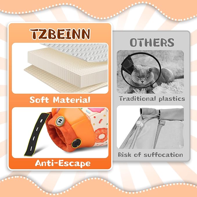 Cat Cone Collar Soft for Wound Healing, Foldable Neck Recovery Cone Anti Licking, Small Adjustable Surgery Cat Head Cone Alternative for Kittens(Size: S)