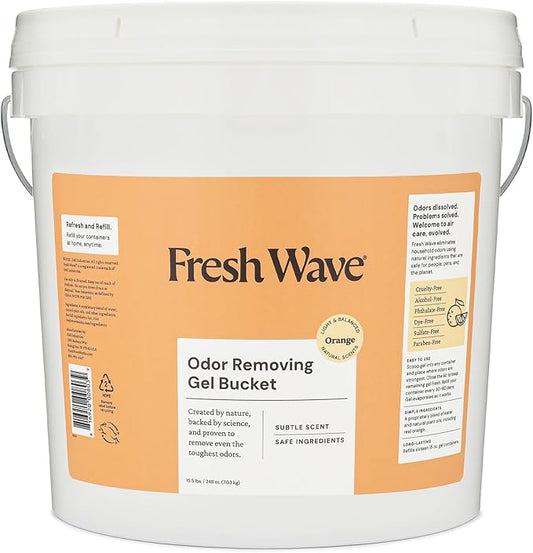 Fresh Wave Odor Removing Gel Bucket, 15.5 lb. (248 oz.) | Orange Scent Refill