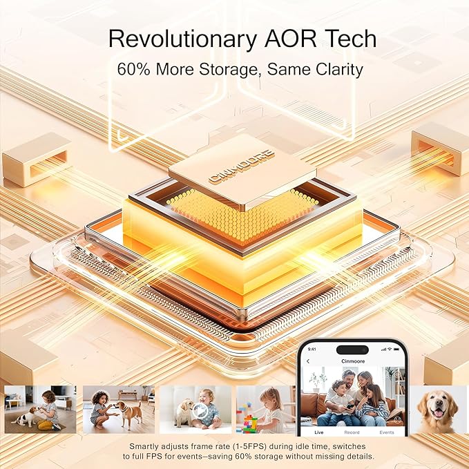 3K Pet/Dog/Cat Camera with Phone App, No-Subscription Local Person/Pet/Face Detection, 5G Security Camera Indoor, PTZ WiFi Cameras for Home Security, 0-Glow Night Vision, Full Duplex Audio