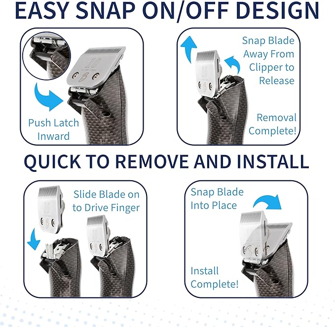 Detachable A Series 3 3/4 Blade Dog Grooming Cut Length 1/2" - 13mm Japanese Carbonized Steel Dog Clipper Supplies | Dog Grooming Blade Compatible A5 Series Clippers for Dogs(3 3/4F)