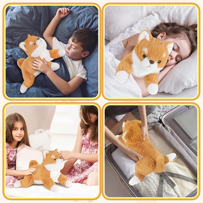 19Inch 3 Pounds Dog Weighted Stuffed Animals, Cute Realistic Puppy Stuffed Animal, Sensory Comfort Plush Throw Pillow Toy, Dog Plush Gift for Adults Kids Youth