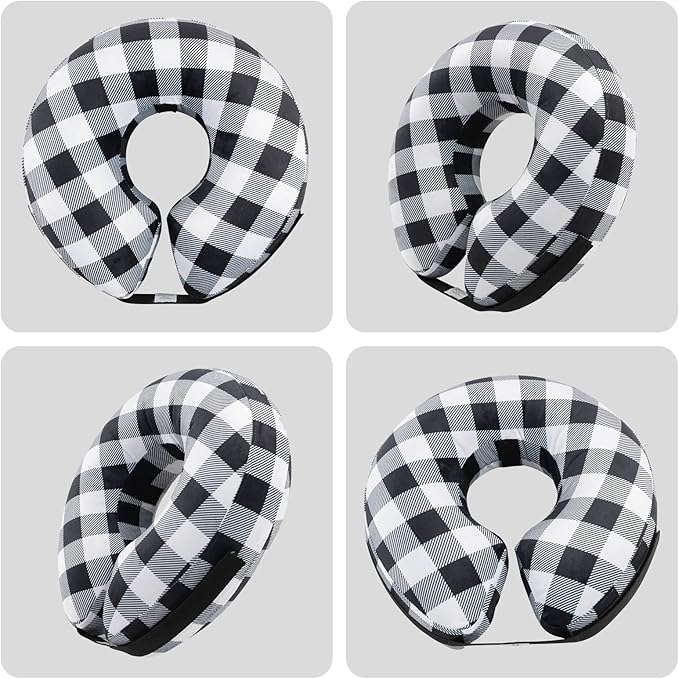 CuteBone Inflatable Dog Donut Collar with Removable Soft Fleece Covers for Small/Medium/Large Dogs and Cats After Surgery GWB03M