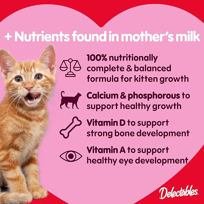 Delectables Bisque Kitten Lickable Wet Cat Treats - Tuna & Chicken (pack of 12) ( Packaging May Vary )