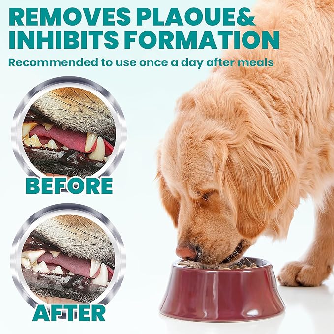 Dental Care Finger Wipes 60 Counts,Teeth Cleaning Finger Wipes for Dogs & Cats,Reduces Plaque & Supports Oral Freshness,Small Animal Stain Removers, Unscented