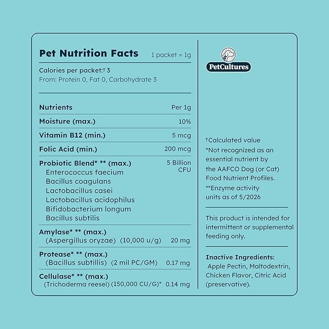 Daily Synbiotic Formula - A TriBiotic Blend with 6 Strains, B-Vitamins, and Digestive Enzymes in 30 Packs