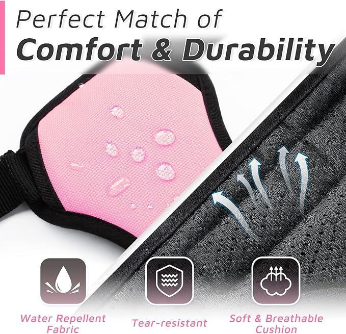 Eagloo Dog Harness for Large Dogs, No Pull Service Vest with Reflective Strips and Control Handle, Adjustable and Comfortable for Walking, No Choke Pet Harness with 2 Metal Rings, Pink, L