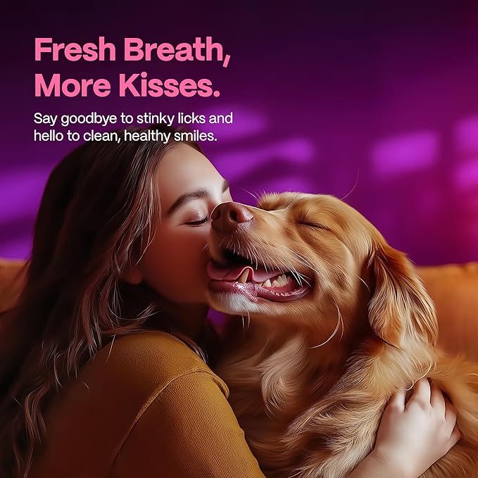 DOCO Dog Teeth Cleaning Wipes Dental Finger Wipes for Cats & Dogs Remove Plaque & Tartar, Freshen Breath, No Rinse, Easy & Effective Pet Tooth Cleaning Kit for Oral Care, Bacon Flavor, 100 Count