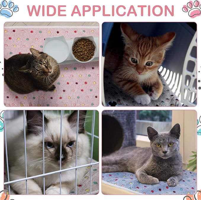 4 Pcs Waterproof Guinea Pig Blankets Washable Small Animal Fleece Bedding Absorbent Guinea Pig Cage Liners Reusable Pet Pee Pad Sleep Mat Pad Cover for Hamster Ferret