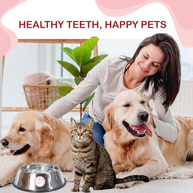 Dog Breath Freshener Powder for Water – Cat & Dog Dental Care Water Additive, Natural Plaque & Tartar Remover, Bad Breath Eliminator, Easy No-Brush Oral Hygiene – 45 Servings, Vet Recommended