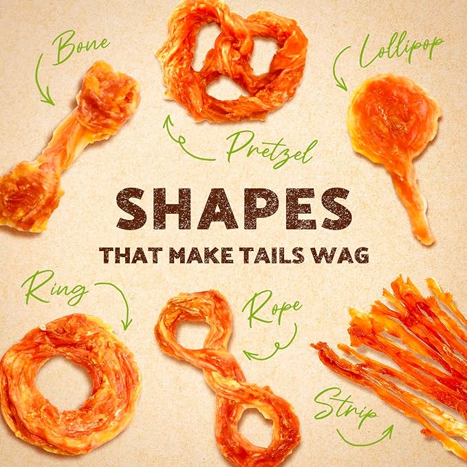 Afreschi Turkey Tendon Variety Pack (S) 8 oz, USA-Sourced Turkey Tendon, All Natural Puppy Chew, Hypoallergenic, Rawhide Alternative